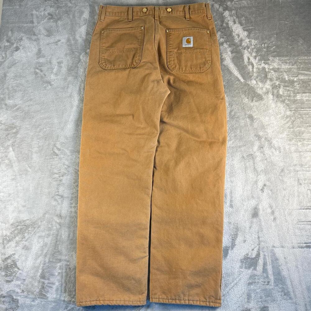 Vintage 90’s Carhartt Men’s Red Quilted Lined B10 BRN Duck Canvas Union Made